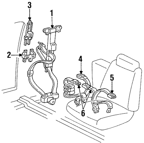 Seat Belt for 1997 Cadillac DeVille #0