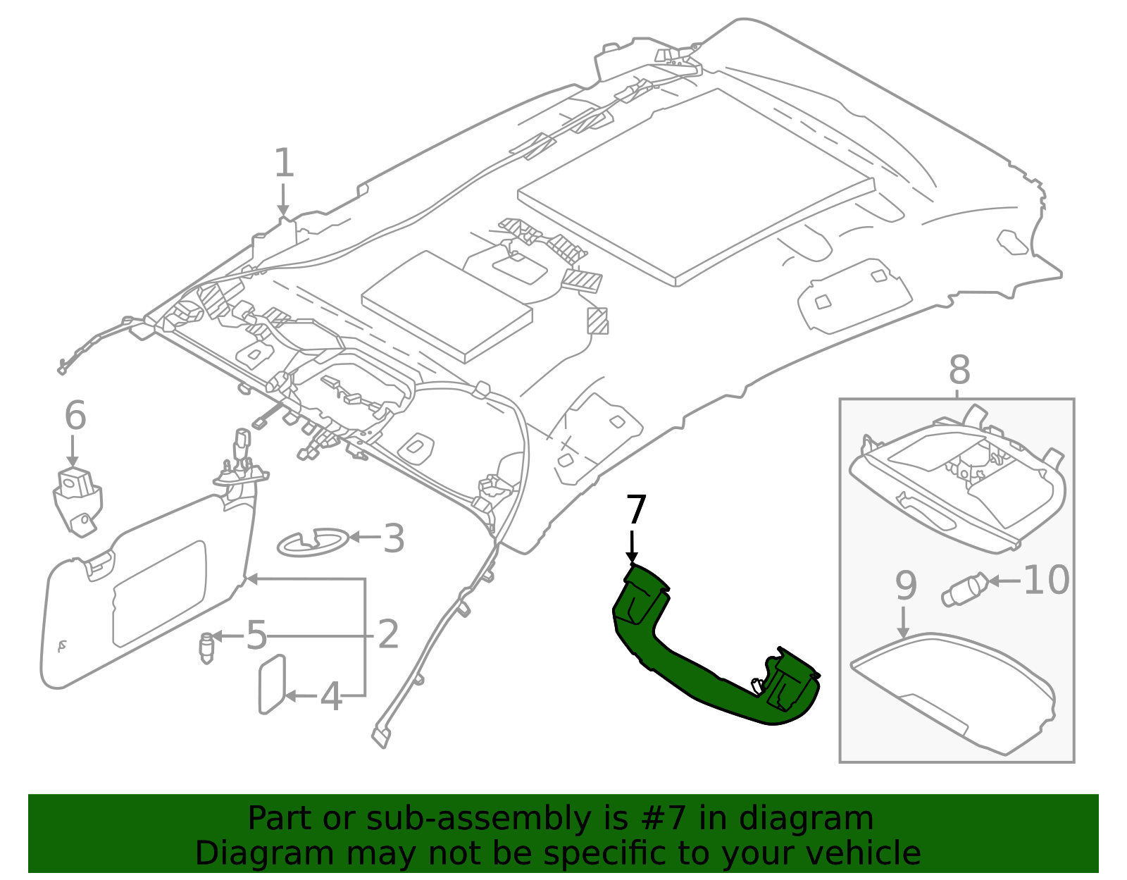 2024-2025 Subaru Grip Handle 92041VC010ME | OEM Parts Online