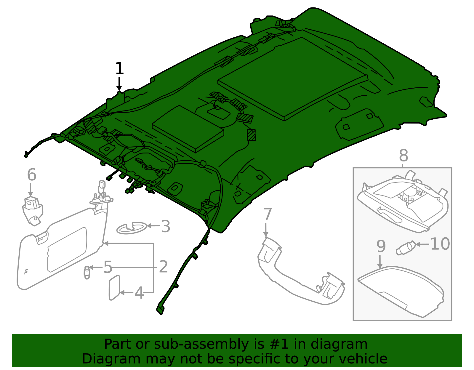 2024-2025 Subaru Headliner 94442FN011ME | Subaru Online Parts
