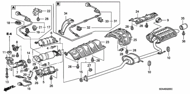 Exhaust Pipe (L4) for 2006 Honda Accord #0