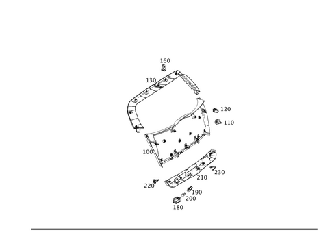 Rear Panel Door Attachment Parts, Rear Panel Door Window for 2015 Mercedes-Benz B Electric Drive #0