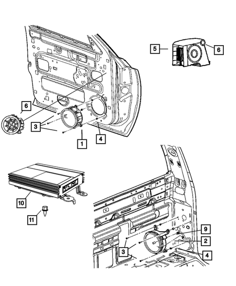 Radio, Antenna, Speakers, DVD, and Video systems for 2008 Dodge Dakota #0