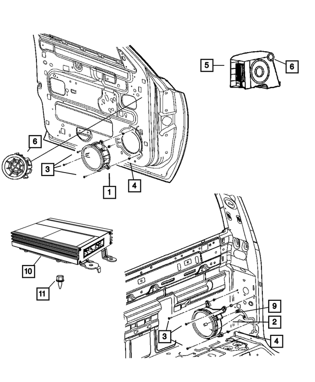 56046167AB - Electrical: Speaker for Mopar Image