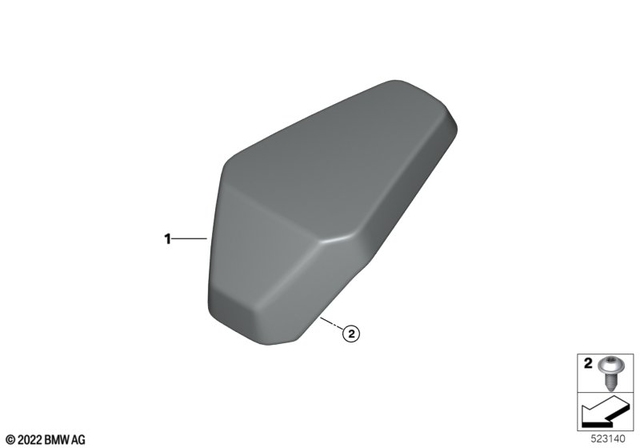 77317105286 - : Seat Pad, Pillion Passenger - Carbon for BMW-Motorrad Image