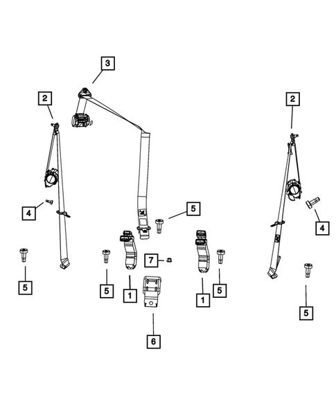 Seat Belts for 2014 Jeep Compass #1