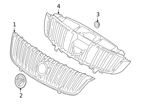 Grille & Components for 2010 Mercury Milan #1