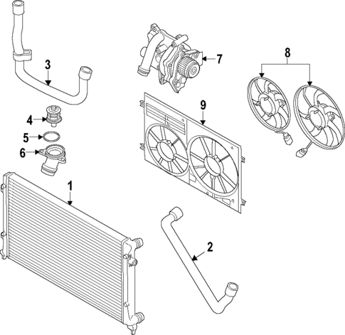 Cooling System for 2017 Volkswagen Tiguan #0