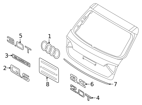 Exterior Trim - Lift Gate for 2013 Audi Q5 #0