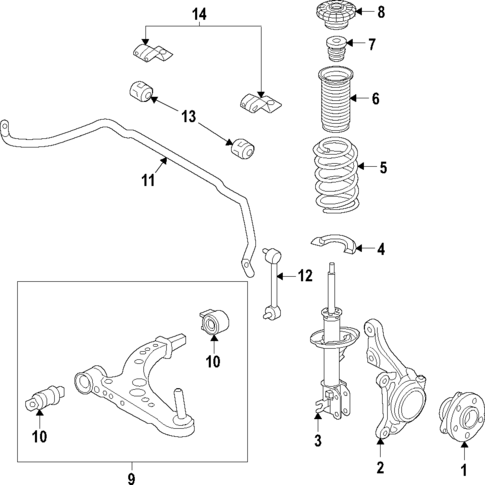 Suspension Components for 2021 Chevrolet Bolt EV #1