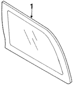 F7CZ7429710AD - : Quarter Glass for Ford: Escort | Mercury: Tracer Image