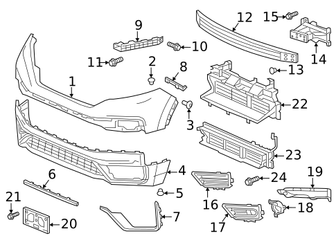 Bumper & Components - Front for 2020 Honda CR-V #0