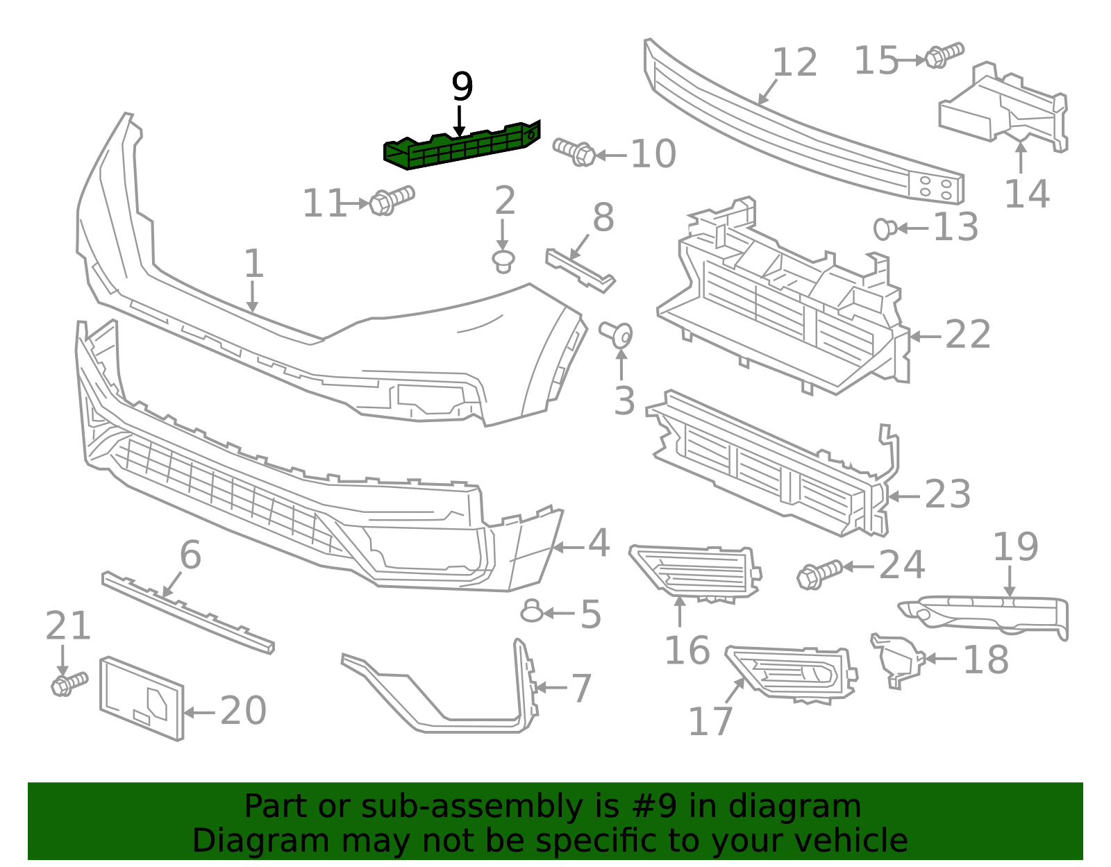 71140-TLA-A00 - 2017-2022 Honda CR-V - Beam R Front Bumper Corner