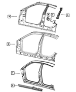 68060260AB - : Door Striker Reinforcement, Right for Mopar Image