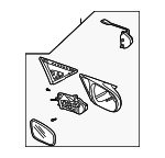 76200S5PA21ZE - : Mirror Assembly for Honda: Civic Image