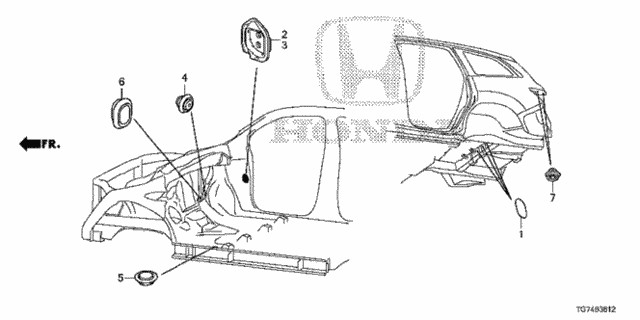 Grommet (3) for 2019 Honda Pilot #0