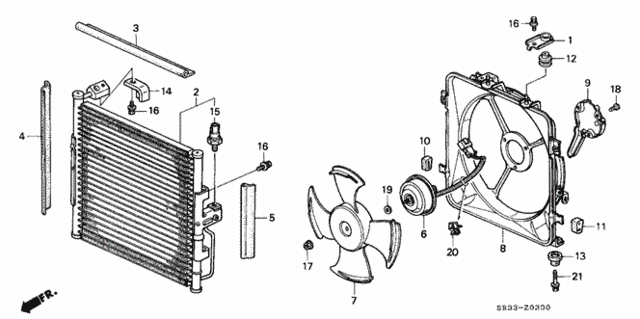 A/C Air Conditioner (Condenser) for 1992 Honda Civic #0