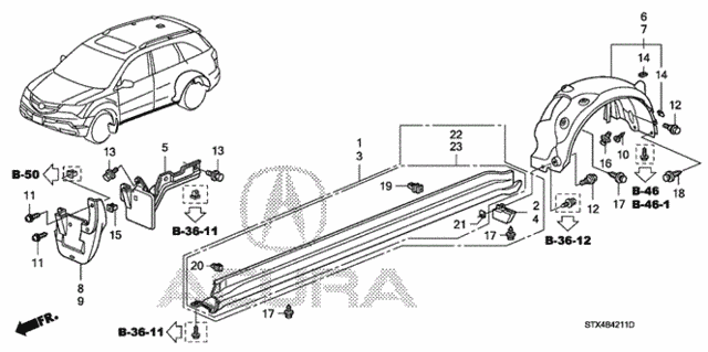 Side Sill Garnish for 2008 Acura MDX #0