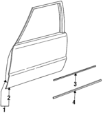 4397470 - Body: Door Shell for Chrysler: E Class, Executive Limousine, Executive Sedan, LeBaron, New Yorker, Town &amp; Country | Dodge: 600, Aries Image