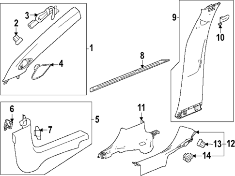 Interior Trim - Pillars for 2025 Buick Envista #0