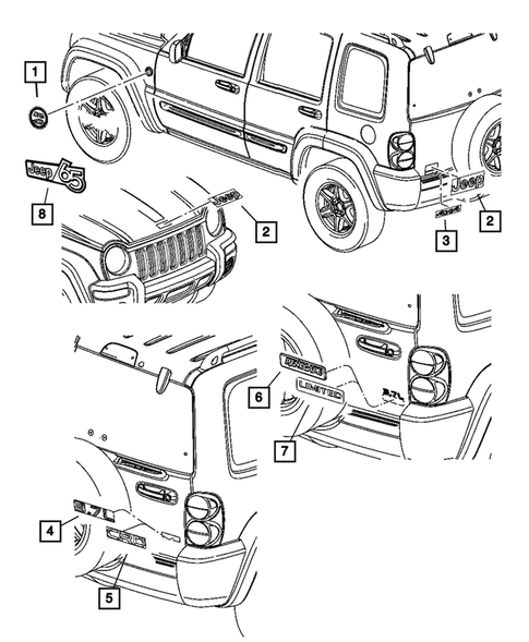 Nameplates for 2006 Jeep Liberty #0