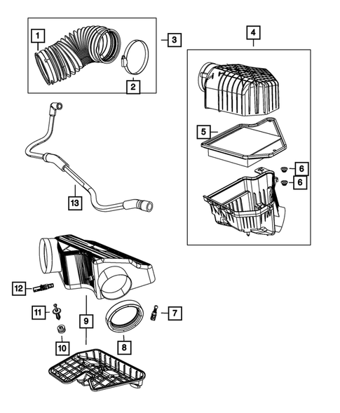 Air Cleaner for 2011 Chrysler Town & Country #0