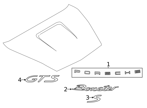 Exterior Trim - Engine Lid for 2016 Porsche Boxster #0
