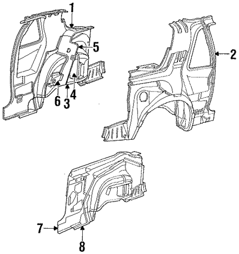 Inner Structure for 1988 Chrysler LeBaron #0