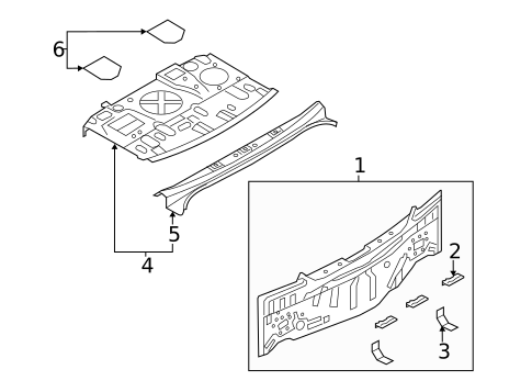 Rear Body for 2014 INFINITI Q70 #1