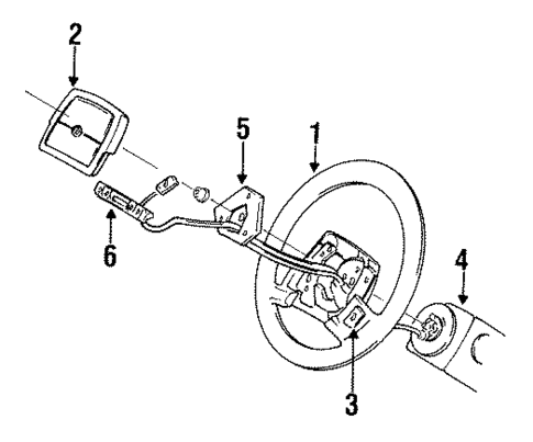 Steering Wheel & Trim for 1991 Chrysler Imperial #0