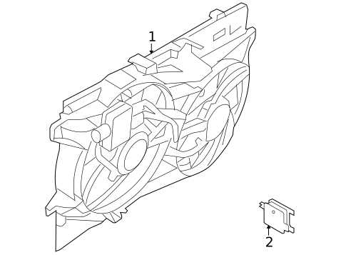 Cooling Fan, Clutch & Motor for 2010 Lincoln MKX #0