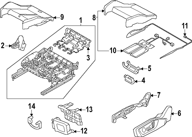 5WA881106G - Body: Seat Frame for Audi Image