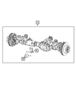 5146598AN - Front Axle; American Axle 235 MM Single Rear Wheel; Differential and Drive Line: Front Complete Axle Assembly for Ram: 2500, 3500 Image
