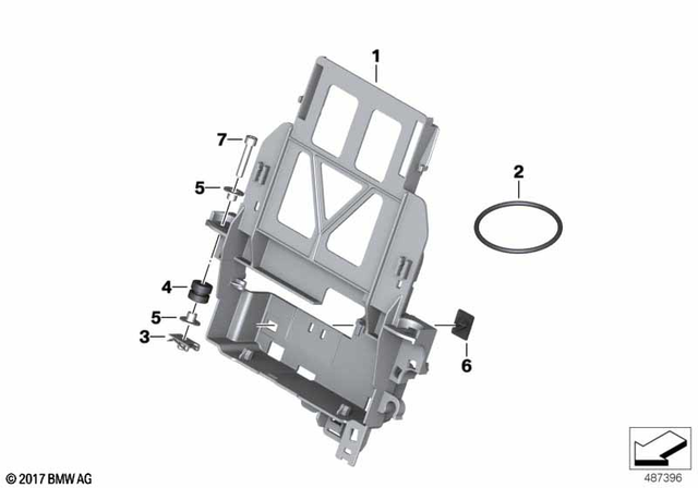 61357689832 - Fuel System: Bracket, Control Unit -  for BMW-Motorrad Image