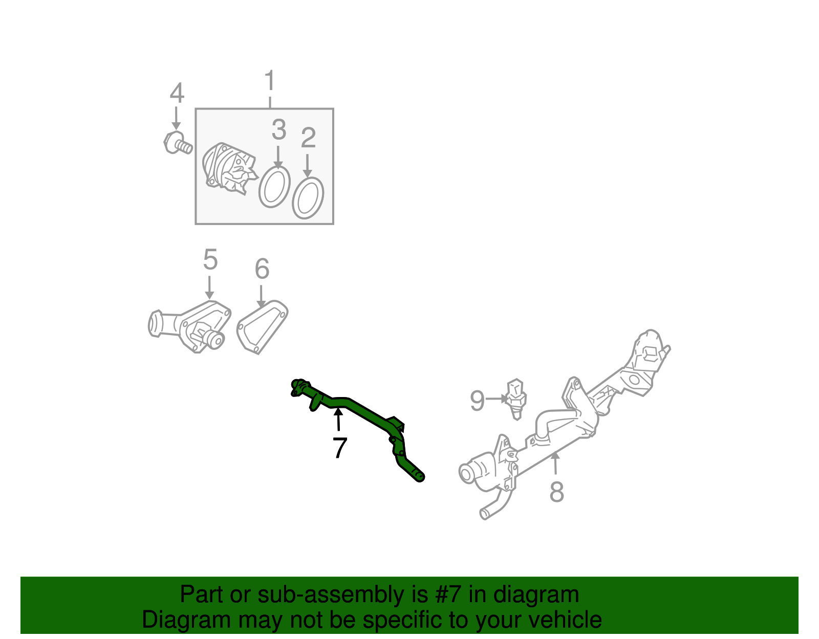 Official Nissan USA 21021-EA20A - Water Pipe 2005-2010