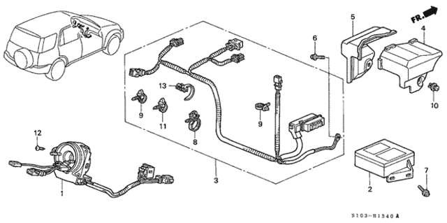 SRS Unit for 2000 Honda CR-V #0