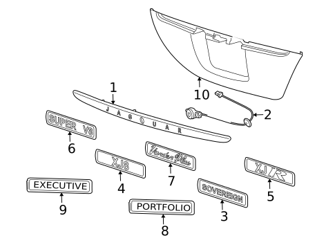 Exterior Trim - Trunk for 2009 Jaguar Vanden Plas #0