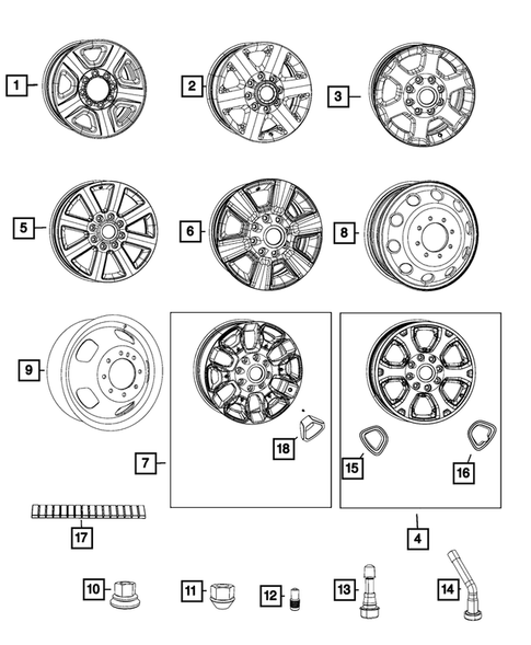 Wheels, Tires and Hardware for 2016 Ram 3500 #0