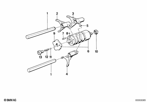 Inside Shift-Control Components for 1989 BMW-Motorrad K 100 LT #1