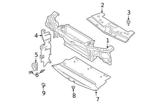 Radiator Support for 2007 Ford Mustang #0