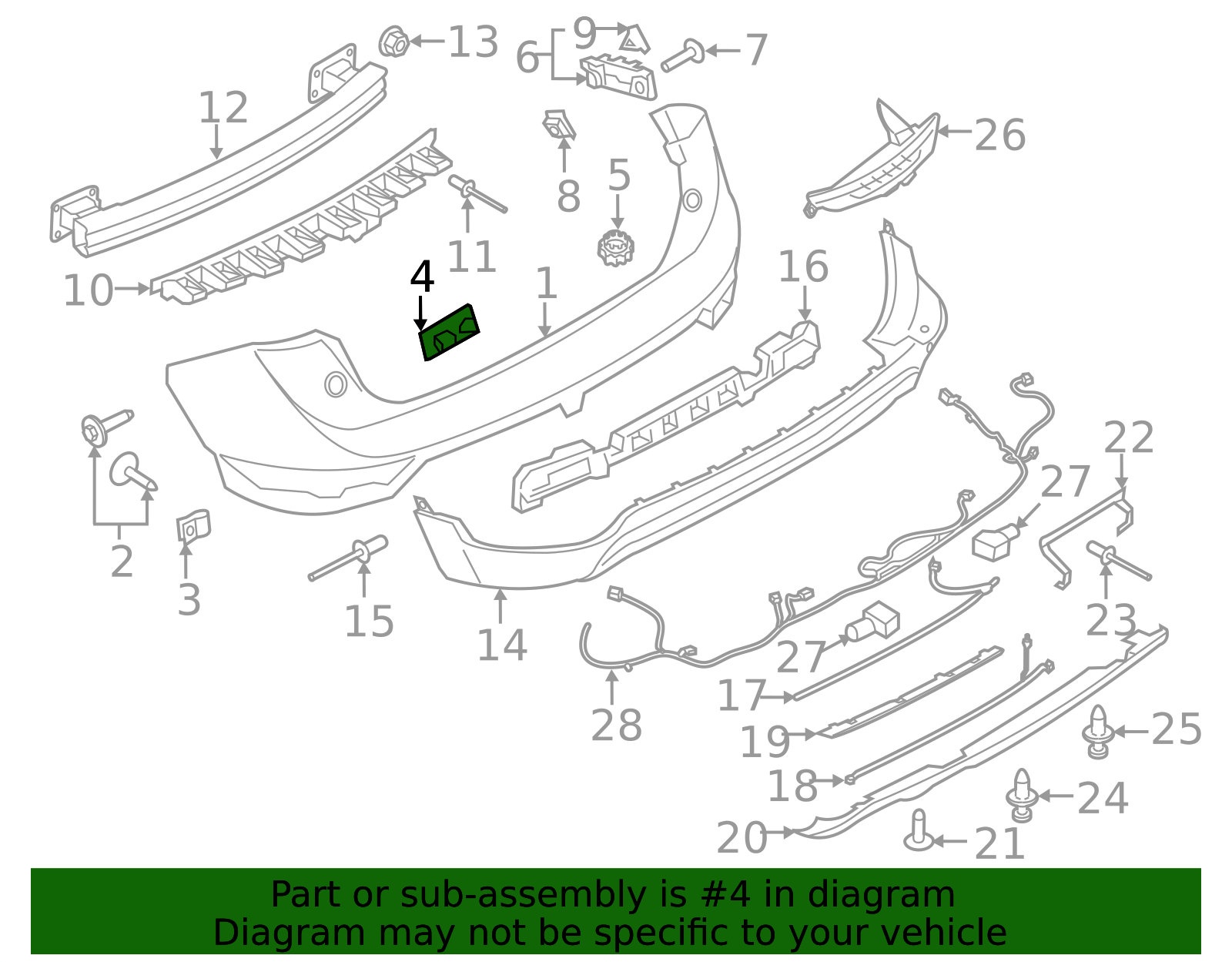 JJ7Z-00817-A - Bumper Cover Retainer Nut - 2015-2019 Lincoln MKC ...