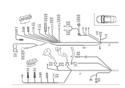 Frame Floor Unit Main Cable Harness for 2000 Mercedes-Benz S430 #0