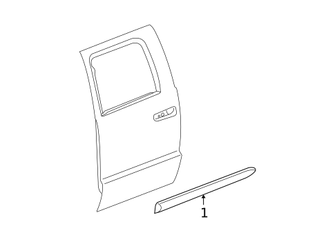 Exterior Trim - Rear Door for 2007 Dodge Dakota #1