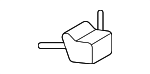 74309T90A01 - Body: Roof Molding Clip for Honda Image