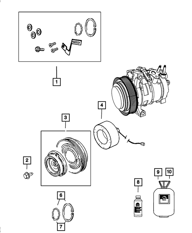 68025879AA - Air Conditioners and Heaters: Pulley Bolt for Mopar Image
