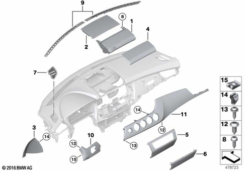 Instrument Carrier / Mounting Parts for 2014 BMW Z4 35is #0