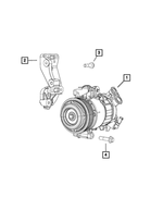 4627154AC - Air Conditioners and Heaters: Alternator And Compressor Bracket for Mopar Image