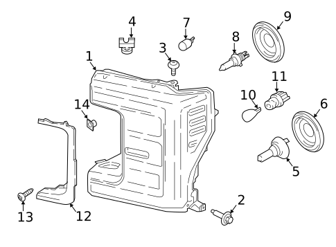 Headlamp Components for 2018 Ford F-350 Super Duty #0