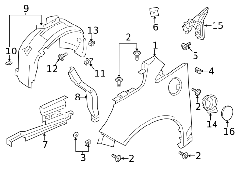 Fender & Components for 2016 Ford C-Max #0