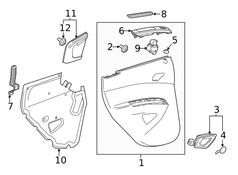 Interior Trim - Rear Door for 2015 Chevrolet Spark #0