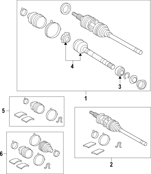 Axle Shafts & Joints for 1996 Toyota Camry #0